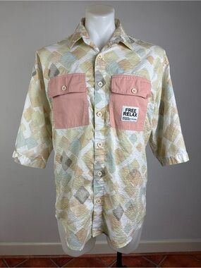 KIKS TYO Japanese Streetwear Button-Front Shirt